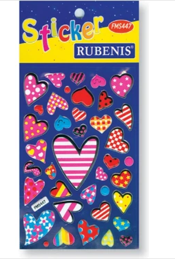 Rubenis Sticker Pembeli Ve Kalp Büyük Kabartma Fms-422Rubenis Sticker Pembeli Ve Kalp Büyük Kabartma Fms-422 - Kirtasiyem NetStickerlar