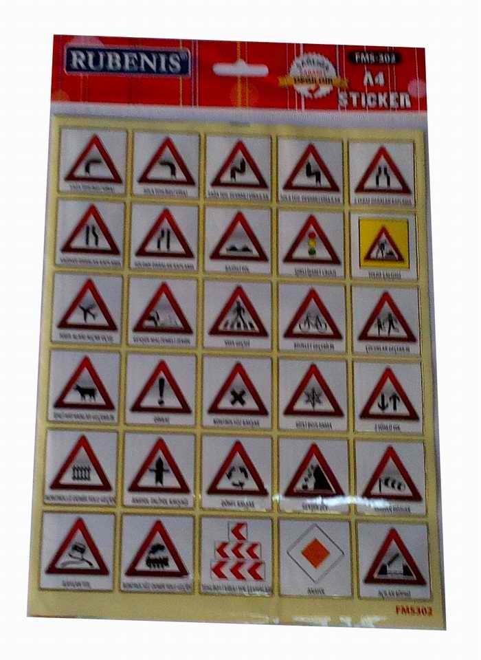 Rubenis Sticker Trafik Levha İşaretli Fms-302Rubenis Sticker Trafik Levha İşaretli Fms-302 - Kirtasiyem NetStickerlar