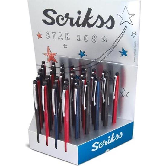 Scrikss 108 Star Tükenmez Kalem 36 Lı StandScrikss 108 Star Tükenmez Kalem 36 Lı Stand - Kirtasiyem.netTükenmez Kalemler