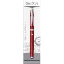 Scrikss 800 Roller Ay-Yıldız Baskılı Kırmızı & Yarı Krom_16Tükenmez Kalemler
