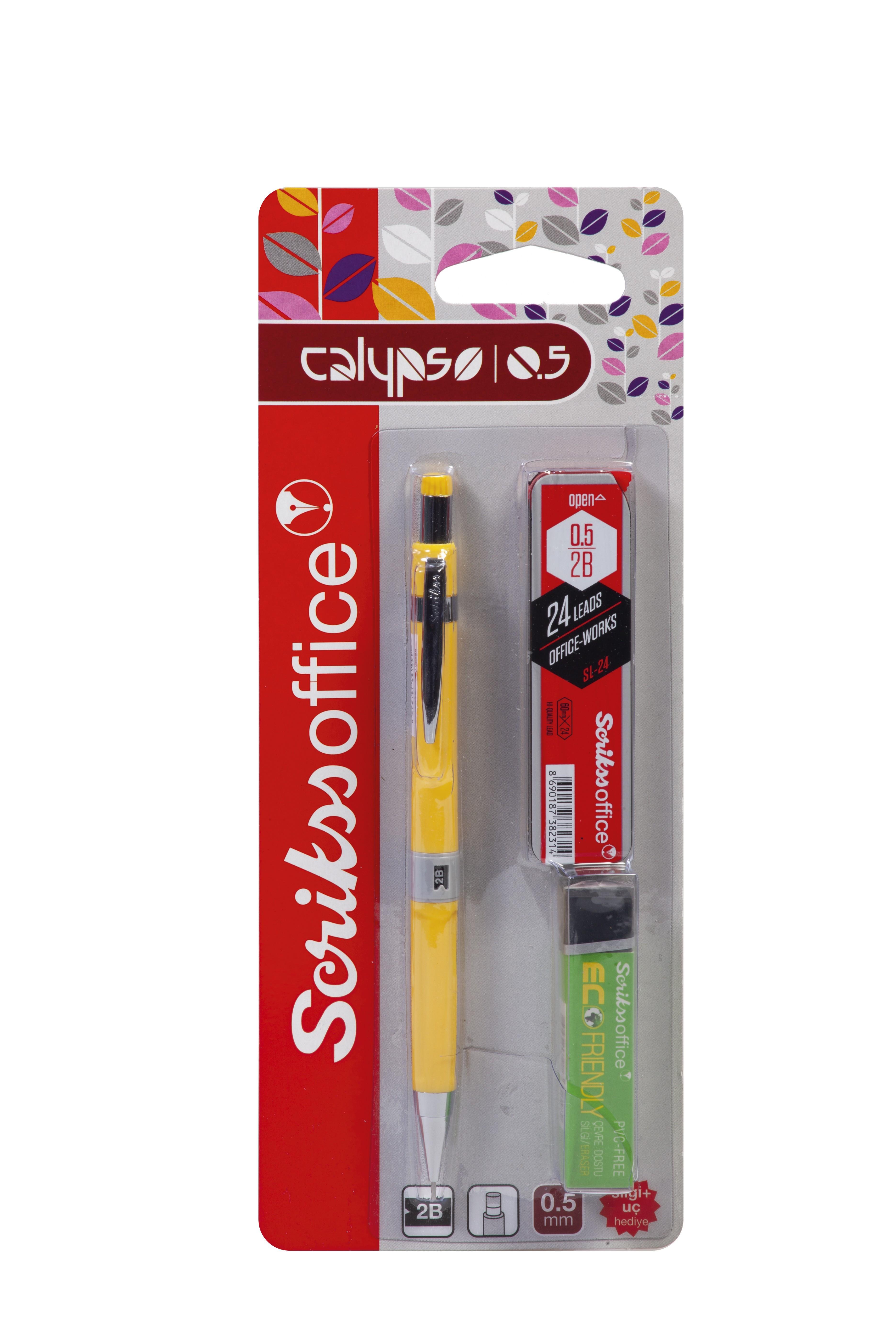 Scrikss Calypso Color Versatil Kalem Sarı 0,5 Mm + Min 0,5 Mm Tekli BlisterScrikss Calypso Color Versatil Kalem Sarı 0,5 Mm + Min 0,5 Mm Tekli Blister - Kirtasiyem.netVersatil ( Uçlu ) Kalemler