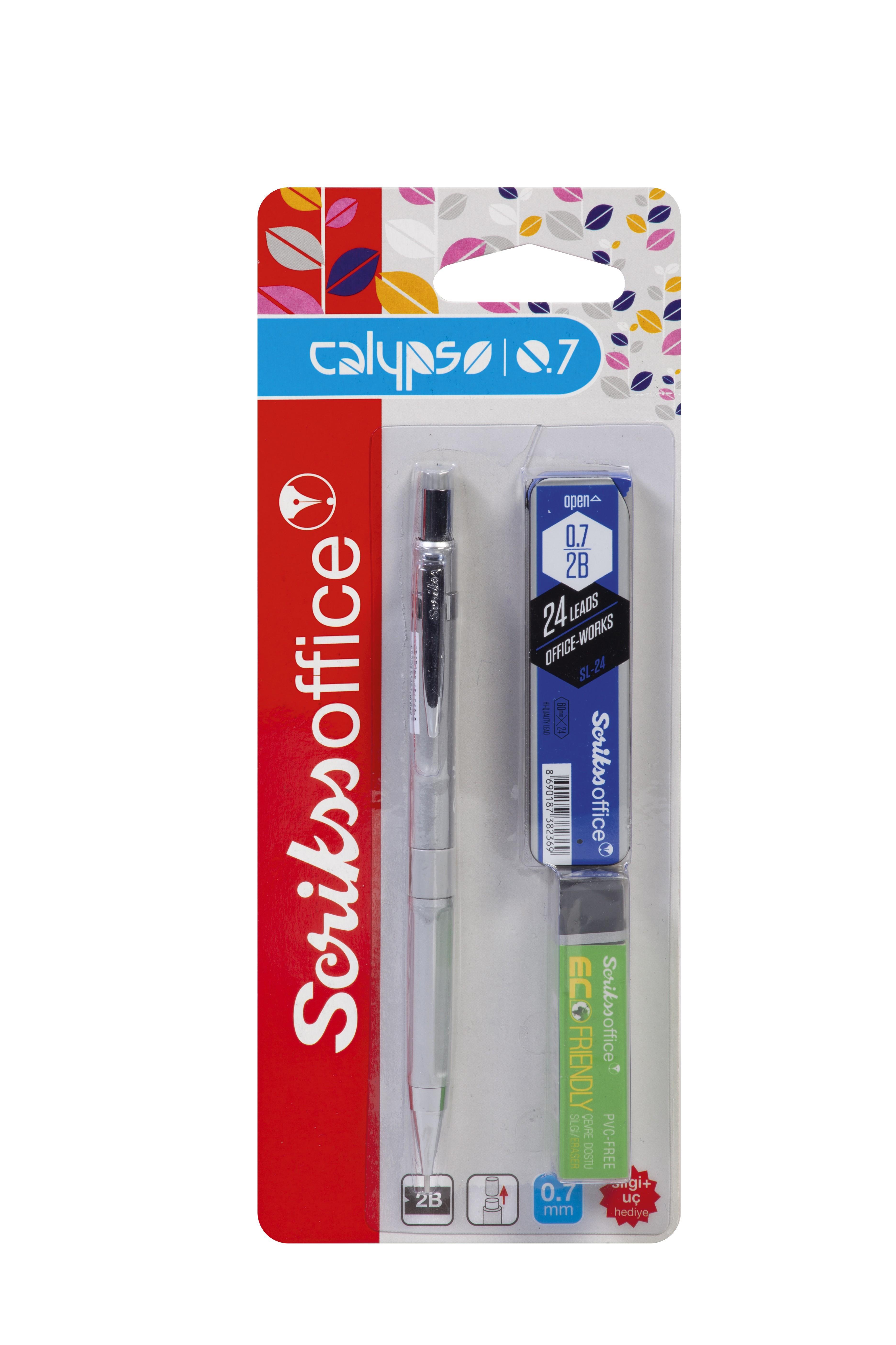 Scrikss Calypso Versatil Kalem Gümüş 0,7 Mm + Min 0,7 Mm Tekli BlisterScrikss Calypso Versatil Kalem Gümüş 0,7 Mm + Min 0,7 Mm Tekli Blister - Kirtasiyem.netVersatil ( Uçlu ) Kalemler