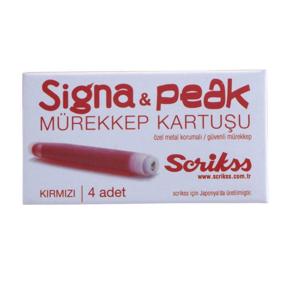 Scrikss Dolma Kalem Kartuşu Signa + Peak 4 Lü KırmızıScrikss Dolma Kalem Kartuşu Signa + Peak 4 Lü Kırmızı - Kirtasiyem.netDolma Kalem Kartuşları