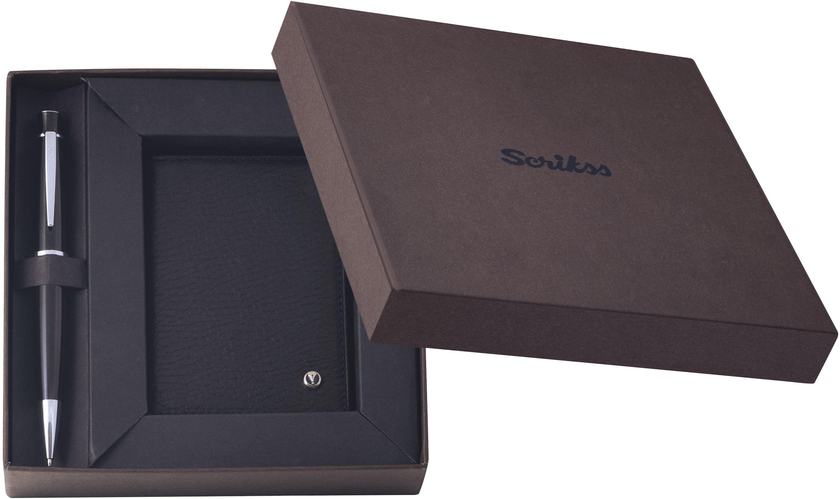 Scrikss Dr 2204-1/2 Klasik Kredi Kartlık Siyah + 62 Tükenmez Kalem Siyah Set Scrikss Dr 2204-1/2 Klasik Kredi Kartlık Siyah + 62 Tükenmez Kalem Siyah Set  - Kirtasiyem.netCüzdanlar