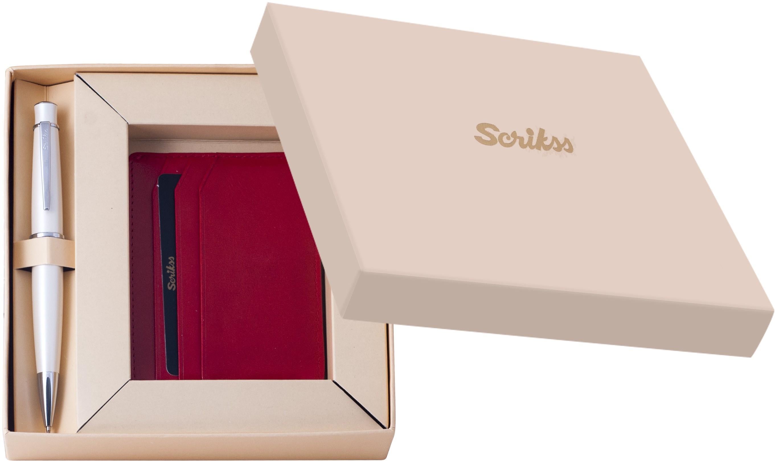 Scrikss Dr 3104-C2/2 Soft Deri Kırmızı Kredi Kartlık + 62 Tükenmez Kalem Beyaz SetScrikss Dr 3104-C2/2 Soft Deri Kırmızı Kredi Kartlık + 62 Tükenmez Kalem Beyaz Set - Kirtasiyem.netCüzdanlar