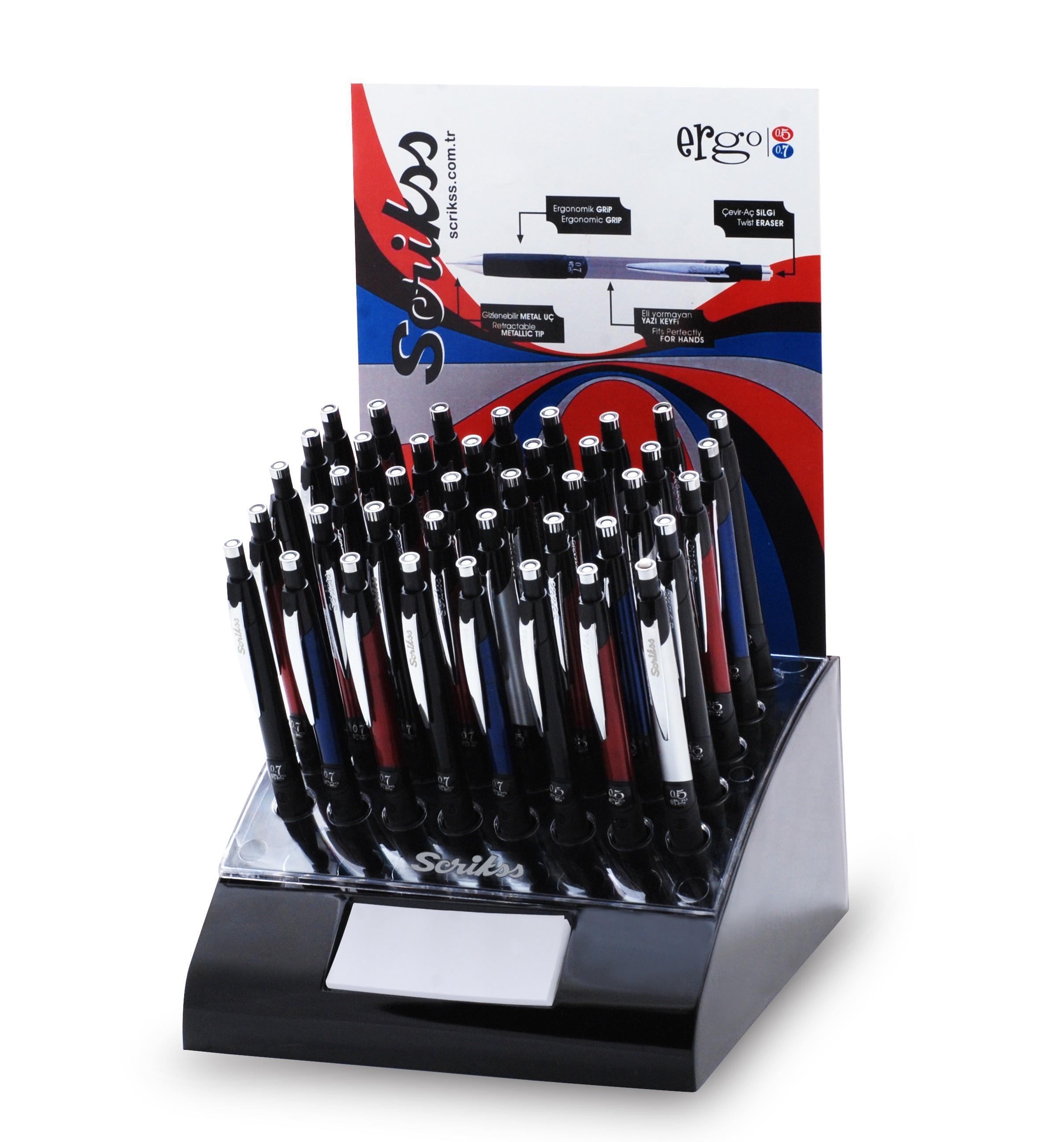 Scrikss Ergo Versatil Kalem 40 Lı StandScrikss Ergo Versatil Kalem 40 Lı Stand - Kirtasiyem.netVersatil ( Uçlu ) Kalemler