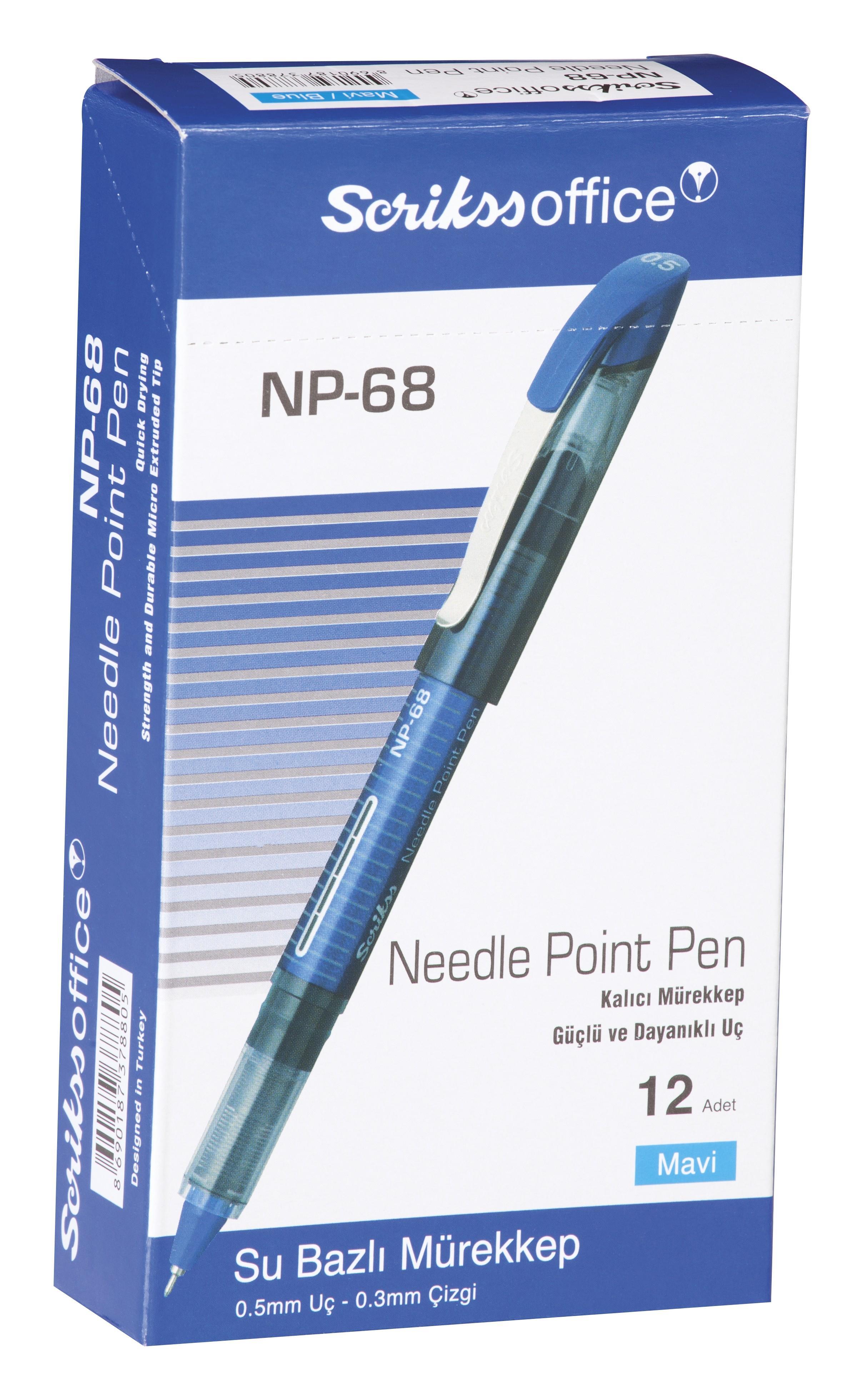 Scrikss Np-68 İğne Uçlu Tükenmez Kalem Mavi 0.5 Mm 12 Lik AmbalajScrikss Np-68 İğne Uçlu Tükenmez Kalem Mavi 0.5 Mm *12 - Kirtasiyem.netTükenmez Kalemler