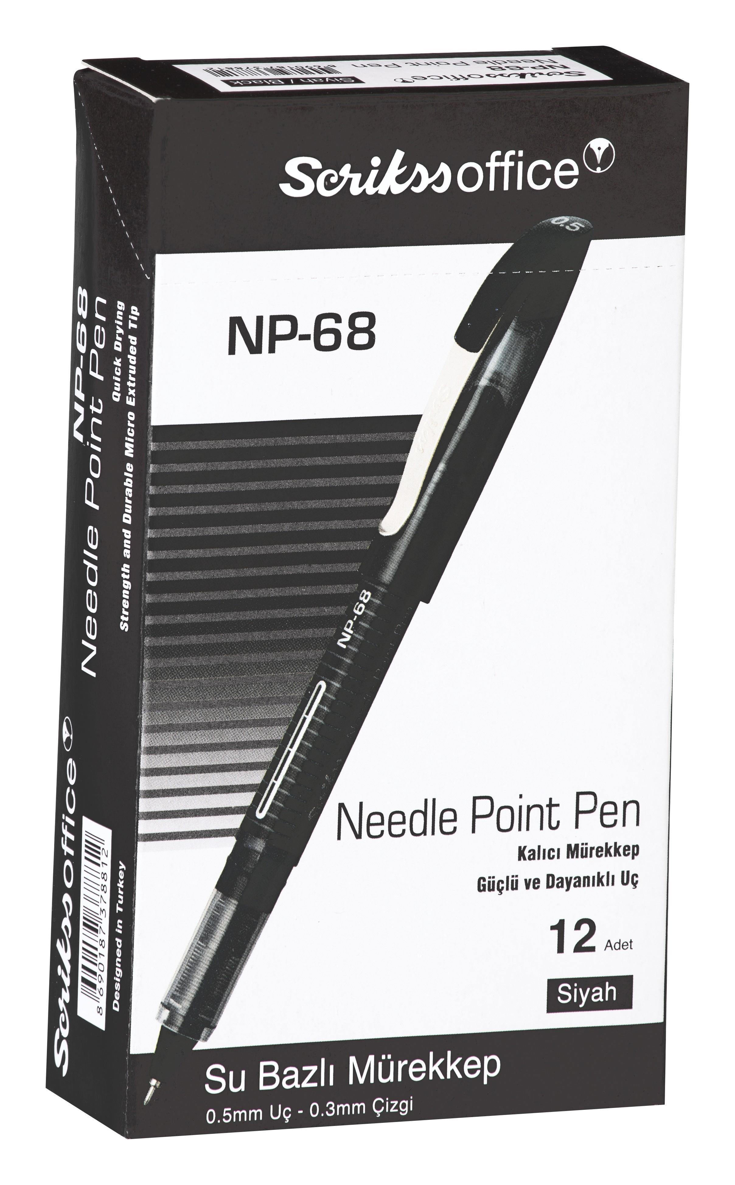 Scrikss Np-68 İğne Uçlu Tükenmez Kalem Siyah 0.5 Mm 12 Lik AmbalajScrikss Np-68 İğne Uçlu Tükenmez Kalem Siyah 0.5 Mm *12 - Kirtasiyem.netTükenmez Kalemler