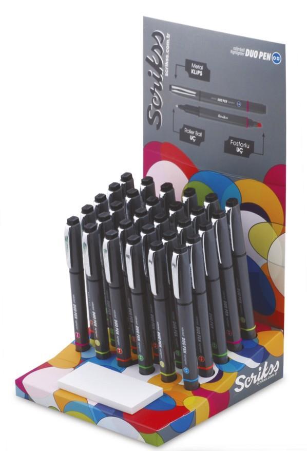 Scrikss Roller Duopen Siyah 40 Lı StandScrikss Roller Duopen Siyah 40 Lı Stand - Kirtasiyem.netRoller(Pilot)Kalem