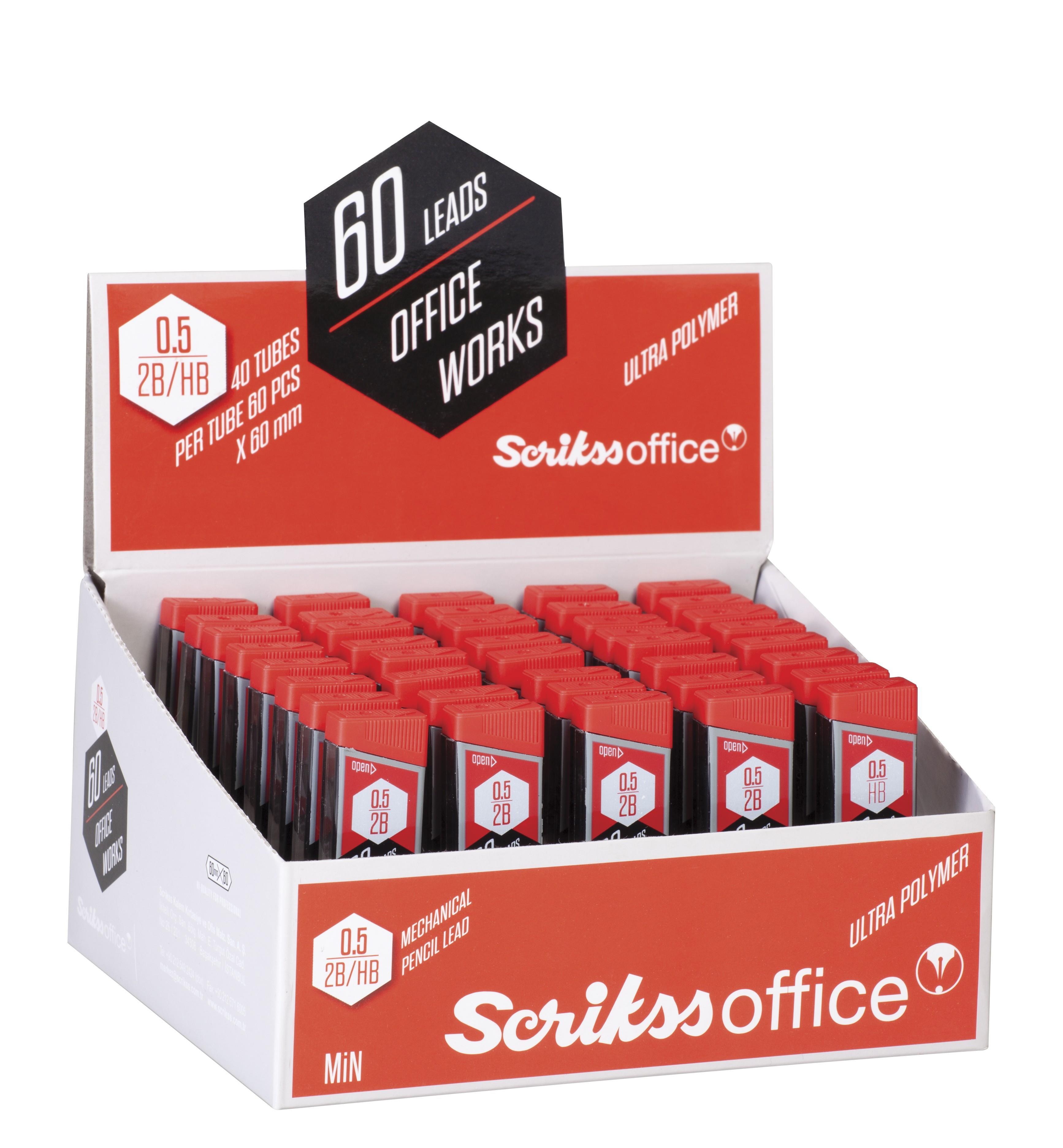 Scrikss Sl-60 Min 0.5 Mm 40 Lı Stand Scrikss Sl-60 Min 0.5 Mm 40 Lı Stand  - Kirtasiyem.netKalem Uçları ( Min )