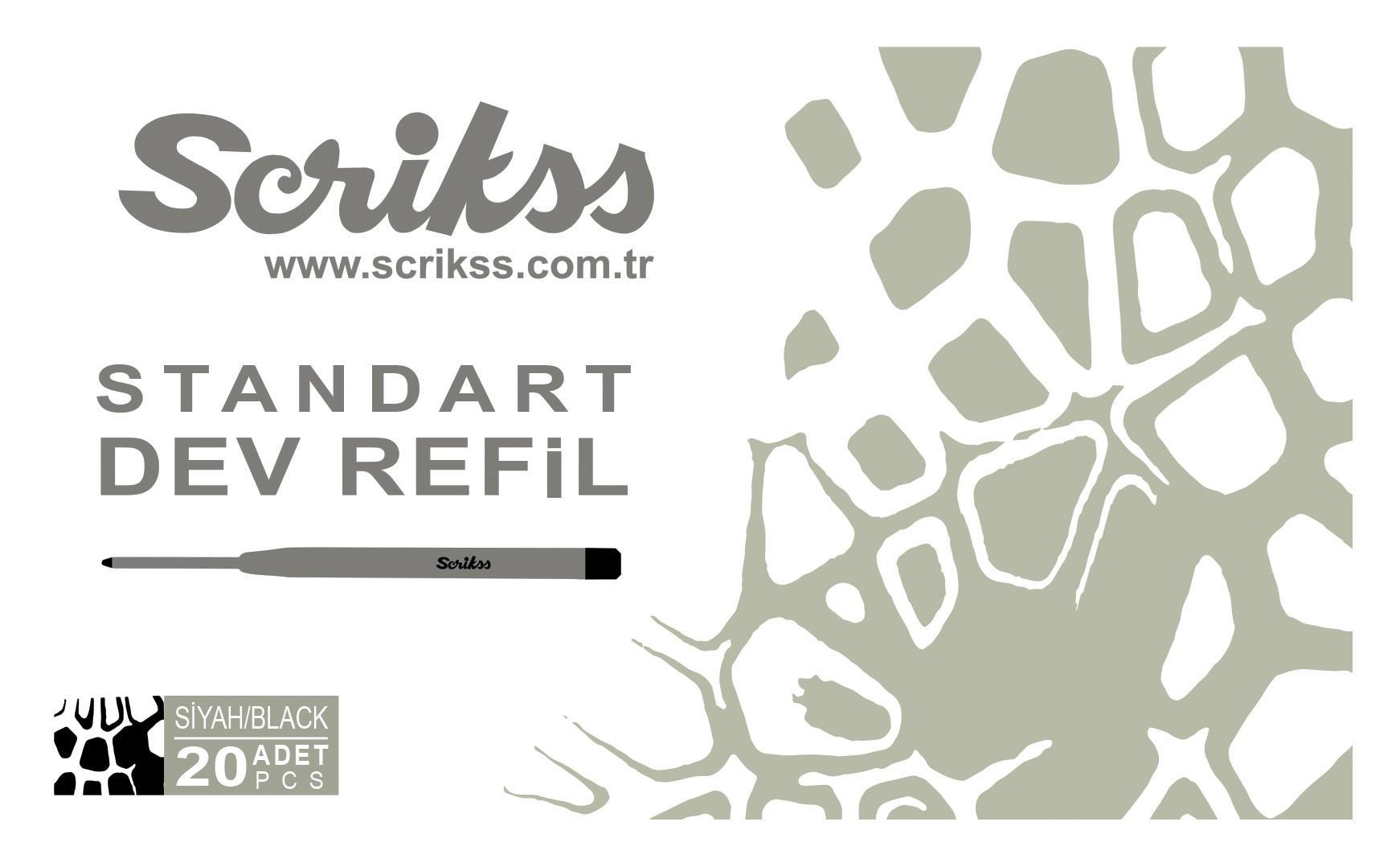 Scrikss Standart Metal Dev Refil Siyah (1 Adet)Scrikss Standart Metal Dev Refil Siyah (1 Adet) - Kirtasiyem.netRoller(Pilot) Kalem Yedekleri