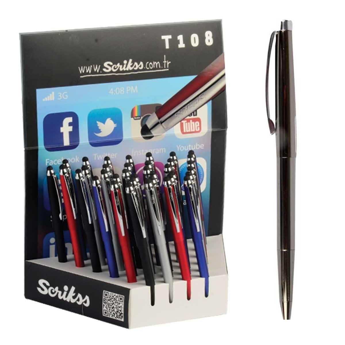 Scrikss T108 Stylus Tükenmez Kalem 36 Lı StandScrikss T108 Stylus Tükenmez Kalem 36 Lı Stand - Kirtasiyem.netTükenmez Kalemler
