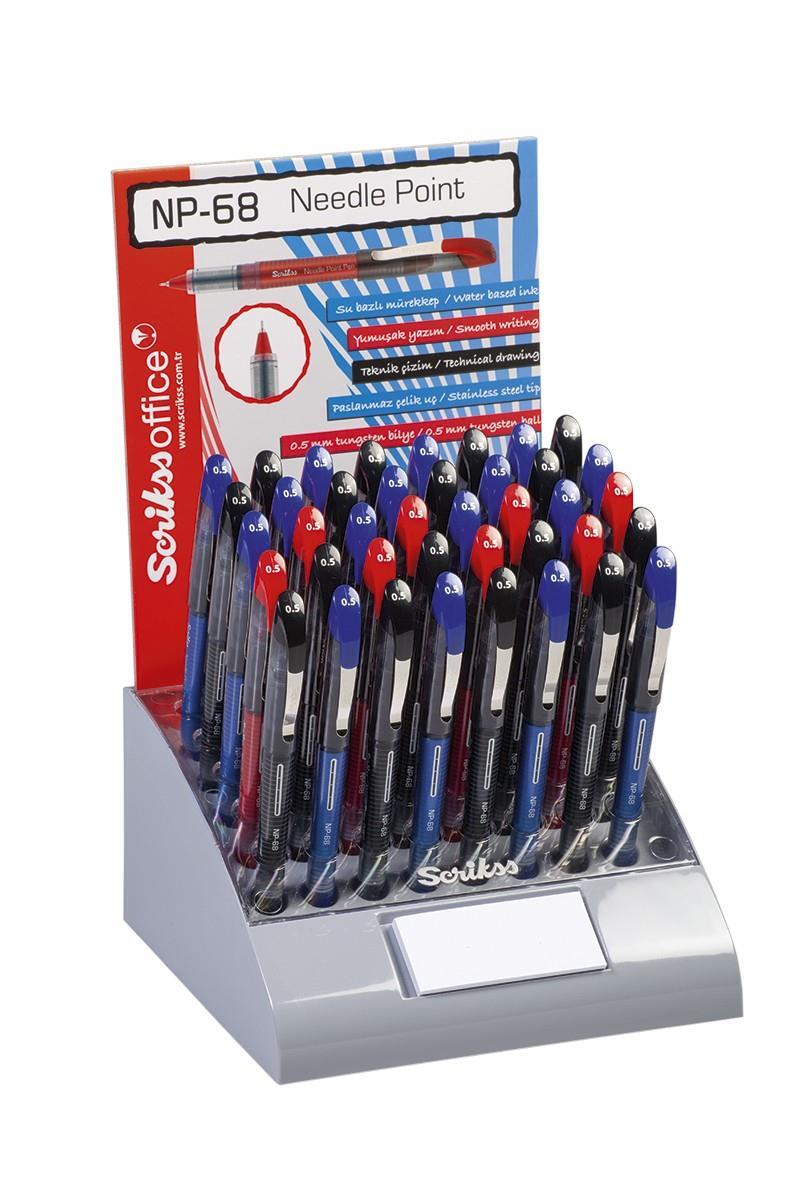 Scrikss Tükenmez Kalem İğne Uçlu Np-68 0.5 Mm _40Scrikss Tükenmez Kalem İğne Uçlu Np-68 0.5 Mm 40 Lı Stand - Kirtasiyem.netTükenmez Kalemler
