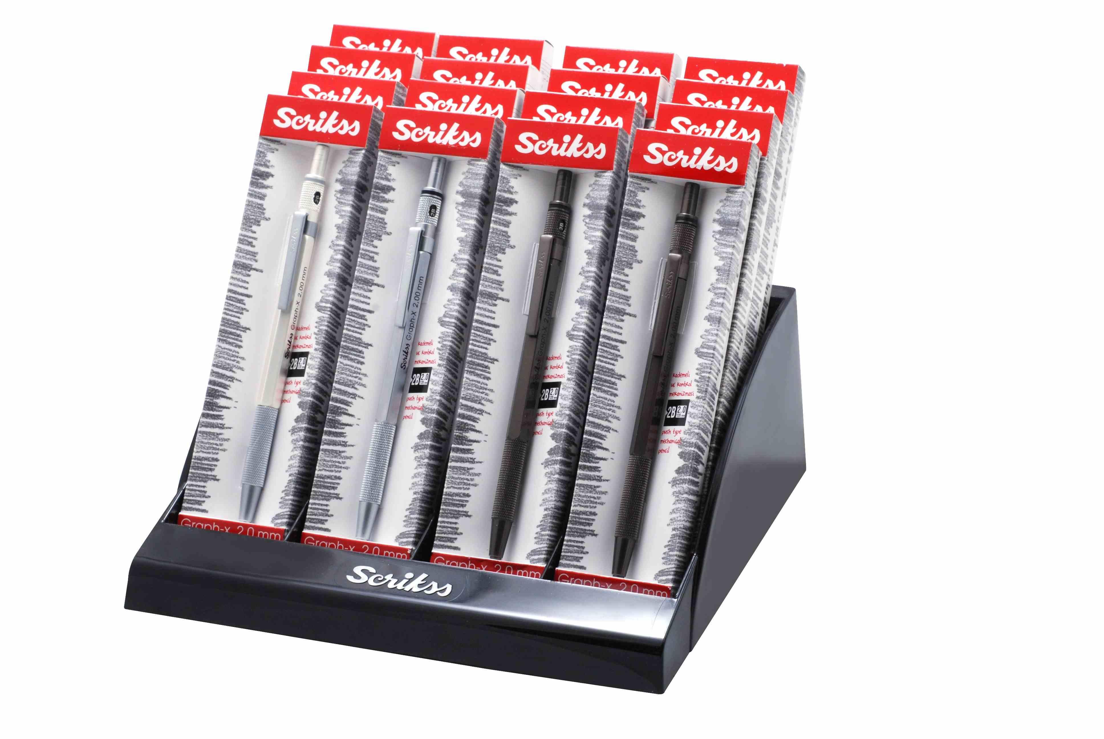 Scrikss Versatil Kalem Graph-X Metal 2.0 Mm_16Scrikss Versatil Kalem Graph-X Metal 2.0 Mm 16 Lı Stand - Kirtasiyem.netVersatil ( Uçlu ) Kalemler