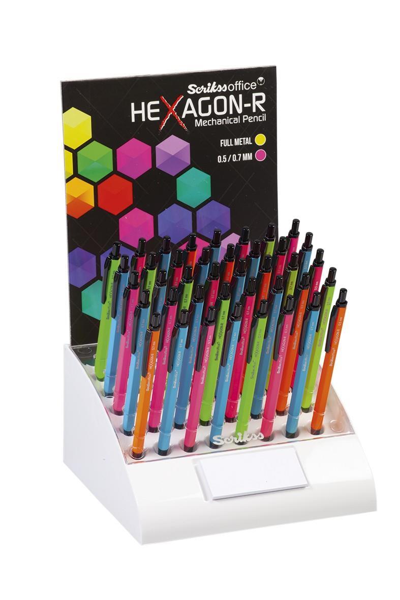 Scrikss Versatil Kalem Hexagon-R Neon Renkli 40 Lı StandScrikss Versatil Kalem Hexagon-R Neon Renkli 40 Lı Stand - Kirtasiyem.netVersatil ( Uçlu ) Kalemler