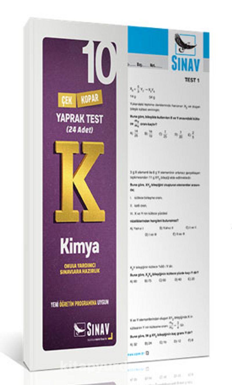 Sınav 10. Sınıf Kimya Yaprak Test 24 TestSınav 10. Sınıf Kimya Yaprak Test 24 Test - Kirtasiyem.netYardımcı Kitaplar
