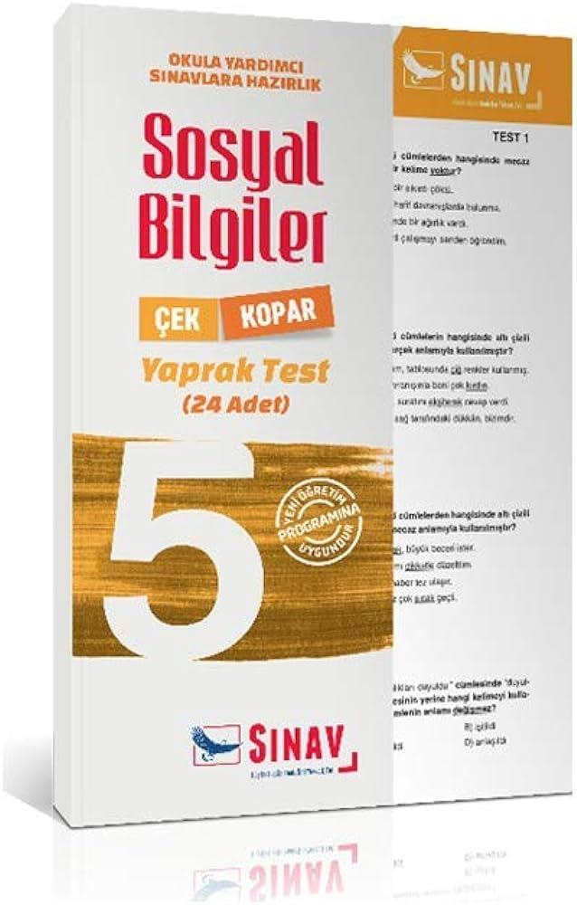 Sınav 5. Sınıf Sosyal Bilgiler Yaprak Test 24 TestSınav 5. Sınıf Sosyal Bilgiler Yaprak Test 24 Test - Kirtasiyem.netYardımcı Kitaplar