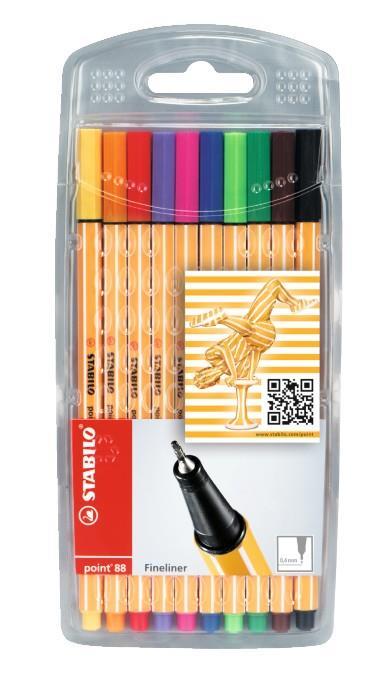 Stabilo Fineliner 88 10 Renk AskılıStabilo Fineliner 88 10 Renk Askılı - Kirtasiyem.netDövme Kalemleri