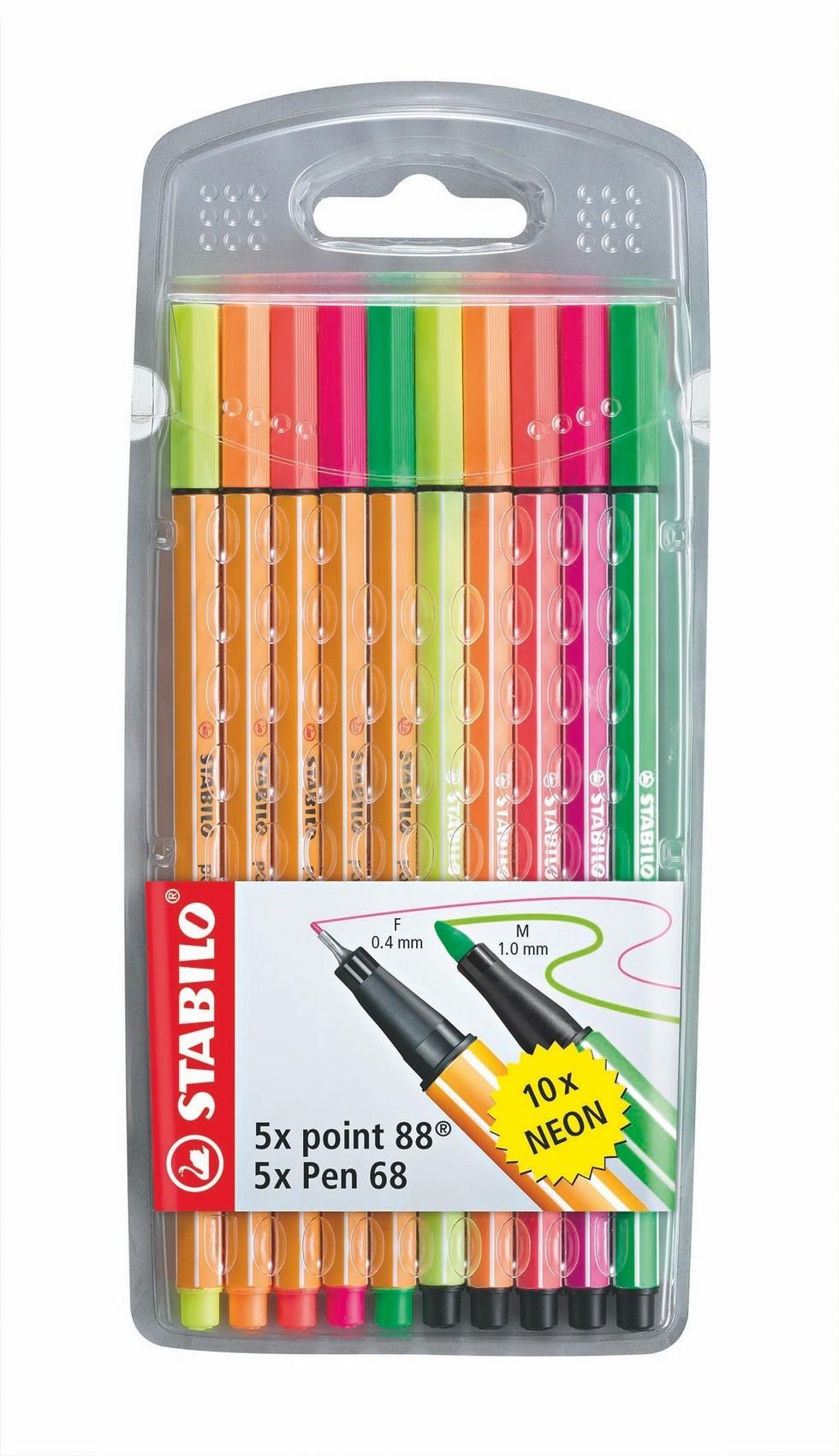 Stabilo Fineliner 88+Pen 68 Neon 10 LuStabilo Fineliner 88+Pen 68 Neon 10 Lu - Kirtasiyem.netDövme Kalemleri