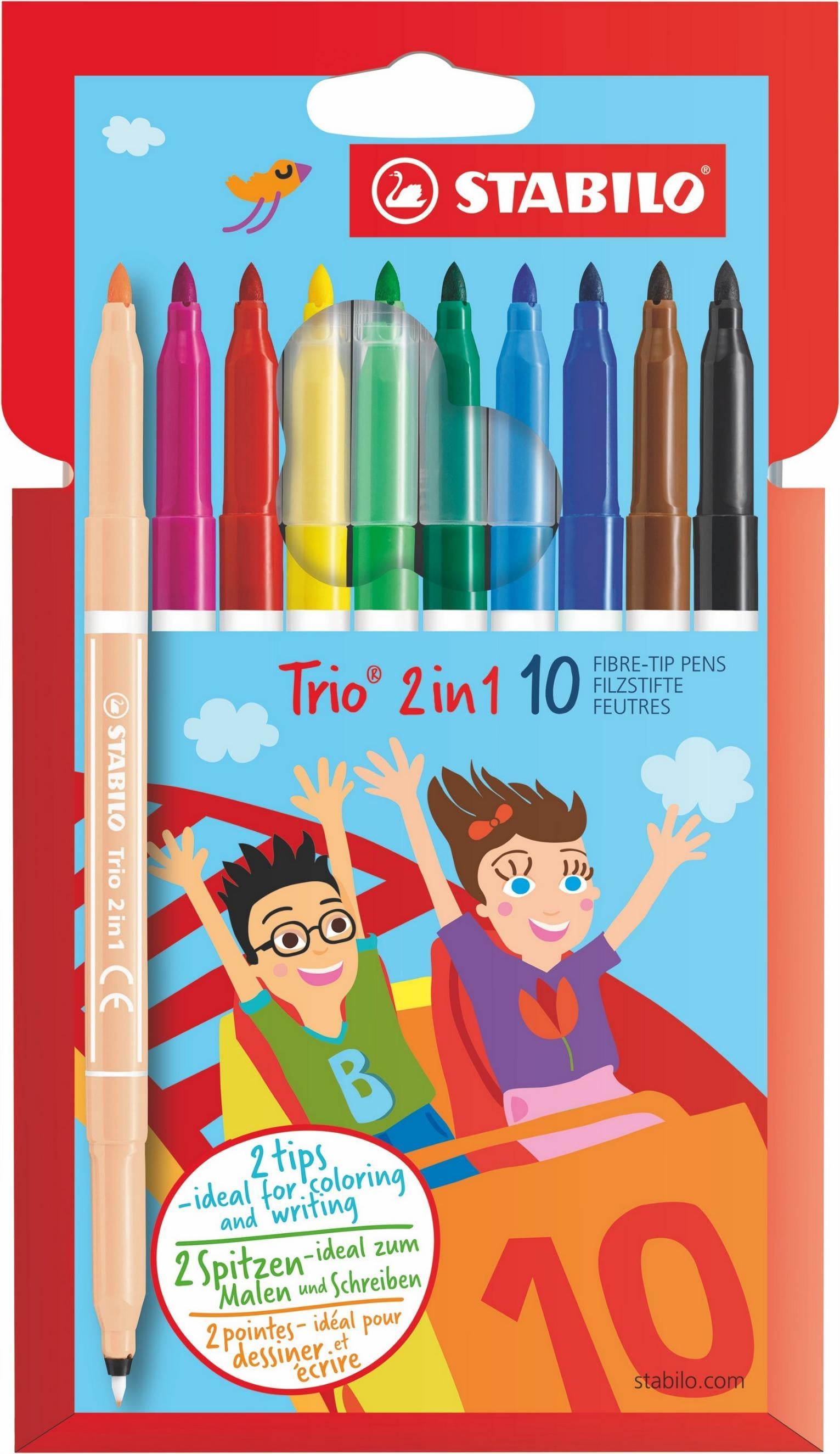 Stabilo Keçeli Boya Kalemi Trio 2 İn1 Çift Uçlu 10 Lu PaketStabilo Keçeli Boya Kalemi Trio 2 İn1 Çift Uçlu 10 Lu Paket - Kırtasiyem.netKeçeli Kalemler