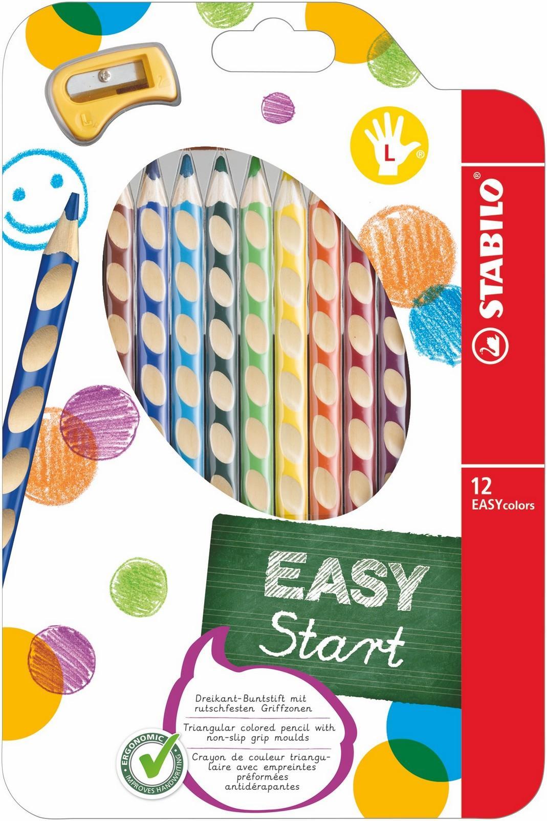 Stabilo Kuru Boya Easycolors Sol 12 Renk + Kalemtraş Askılı PaketStabilo Kuru Boya Easycolors Sol 12 Renk + Kalemtraş Askılı Paket - Kırtasiyem.netKuru Boyalar