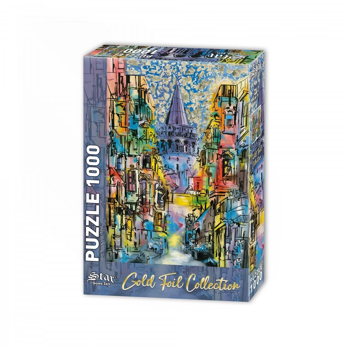 Star 1000 Parça Puzzle Galata Kulesi, Altın Varaklı 1100820Ataşlar Ve Kıskaçlar