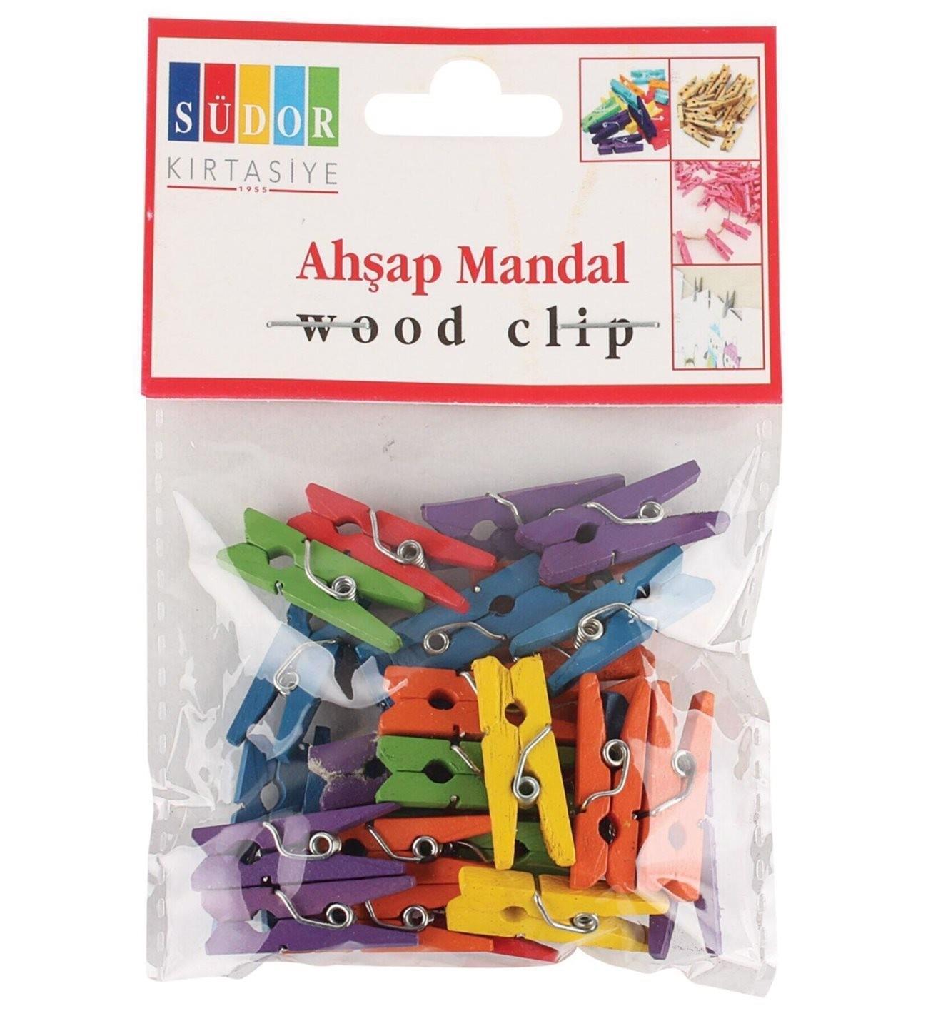 Südor Ahşap Mandal Küçük 2,5 Cm 30 Lu Renkli         --BS99Südor Ahşap Mandal Küçük 2,5 Cm 30 Lu Renkli         --BS99 - Kırtasiyem.netAhşap Ürünler