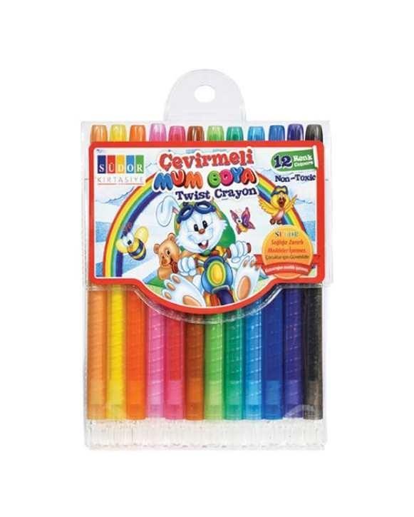 Südor Çevirmeli Mum Boya Set 12  Li        --YB08Südor Çevirmeli Mum Boya Set 12  Li        --YB08 - Kırtasiyem.netMum Boyalar