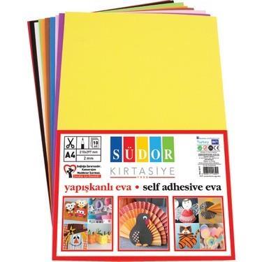 Südor Eva 20X30 Cm 10 Renk Yapışkanlı        --SK17Südor Eva Yapışkanlı A4 2 Mm 10 Renk Sk17  - Kirtasiyem.netEvalar