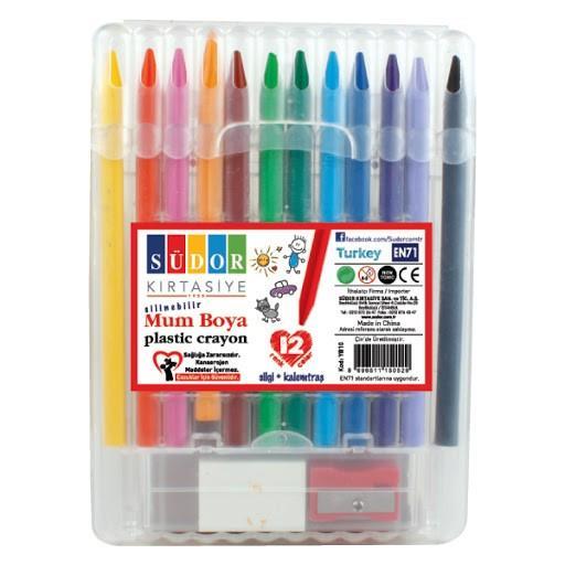 Südor Plastik Crayon 12 Li Silgi + Kalemtraş        --YB10Südor Plastik Crayon 12 Li Silgi + Kalemtraş        --YB10 - Kırtasiyem.netMum Boyalar