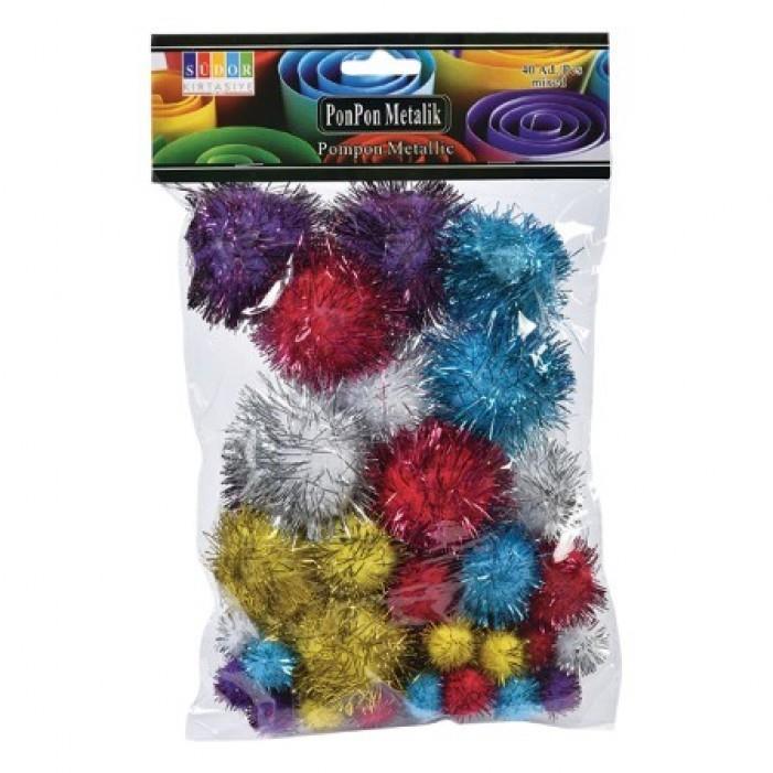 Südor Pon Pon Metalik Mix 10 20 30 Mm        --SS32Südor Pon Pon Metalik Mix 10 20 30 Mm        --SS32 - Kirtasiyem.netPonponlar