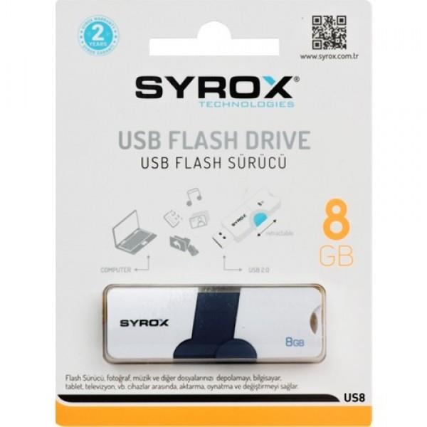 Syrox 8 GB Sürgülü Flash Bellek US8 2.0Syrox 8 GB Sürgülü Flash Bellek US8 2.0 - Kirtasiyem NetFlash Bellek