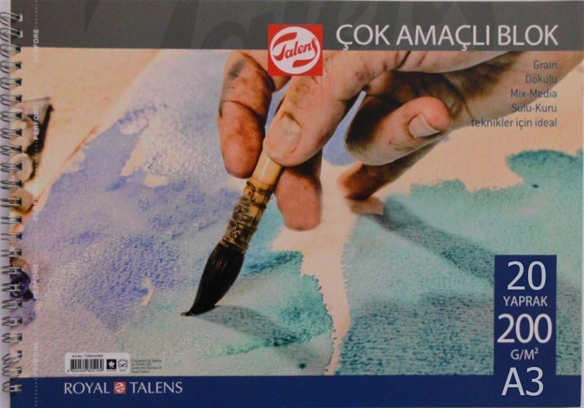 Talens Spiralli Resim Blok 200Gr A3 20 YaprakTalens Spiralli Resim Blok 200Gr A3 20 Yaprak - Kirtasiyem.netResim Defterleri