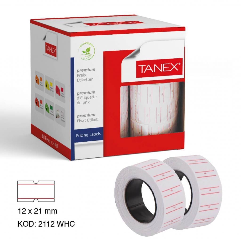 Tanex 12X21 Mm Tanex Çizgili Flo Beyaz Fiyat Etk 800 Ad.Tanex 12X21 Mm Tanex Çizgili Flo Beyaz Fiyat Etk 800 Ad. - Kirtasiyem.netBarkod Etiketleri