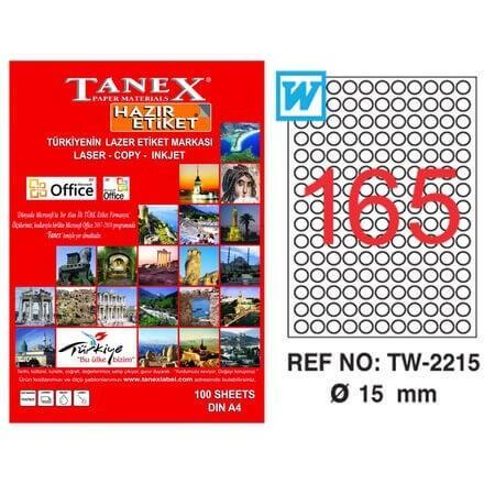 Tanex Bilgisayar Etiketi 15 Mm Tw-2215Tanex Bilgisayar Etiketi 15 Mm Tw-2215 - Kirtasiyem.netBilgisayar Etiketleri