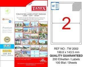 Tanex Bilgisayar Etiketi 199,6X143,5 Mm Tw-2002Tanex Bilgisayar Etiketi 199,6X143,5 Mm Tw-2002 - Kirtasiyem.netBilgisayar Etiketleri
