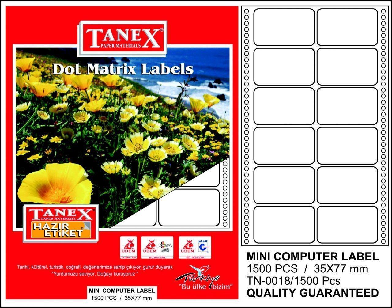 Tanex Bilgisayar Etiketi 35X77Tanex Bilgisayar Etiketi 35X77 - Kirtasiyem.netBilgisayar Etiketleri