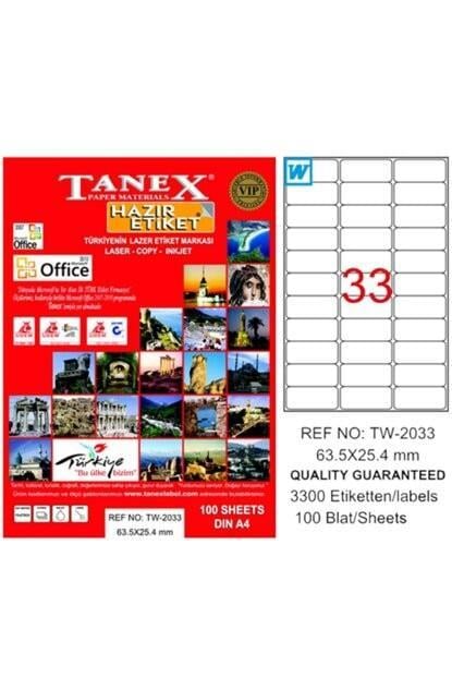 Tanex Bilgisayar Etiketi 63,5X25,4 Mm Tw-2033Tanex Bilgisayar Etiketi 63,5X25,4 Mm Tw-2033 - Kirtasiyem.netBilgisayar Etiketleri
