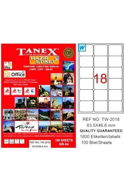 Tanex Bilgisayar Etiketi 63,5X46,6 Mm Tw-2018Tanex Bilgisayar Etiketi 63,5X46,6 Mm Tw-2018 - Kirtasiyem.netBilgisayar Etiketleri