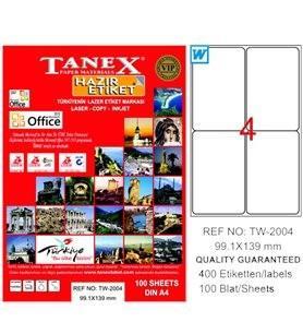Tanex Bilgisayar Etiketi 99,1X139 Tw-2004Tanex Bilgisayar Etiketi 99,1X139 Tw-2004 - Kirtasiyem.netBilgisayar Etiketleri