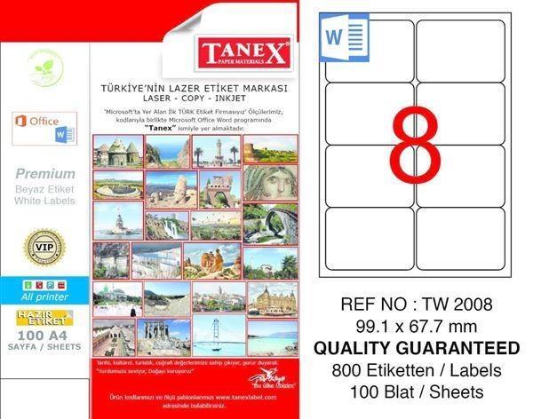 Tanex Bilgisayar Etiketi 99,1X67,7 Tw-2008Tanex Bilgisayar Etiketi 99,1X67,7 Tw-2008 - Kirtasiyem.netBilgisayar Etiketleri