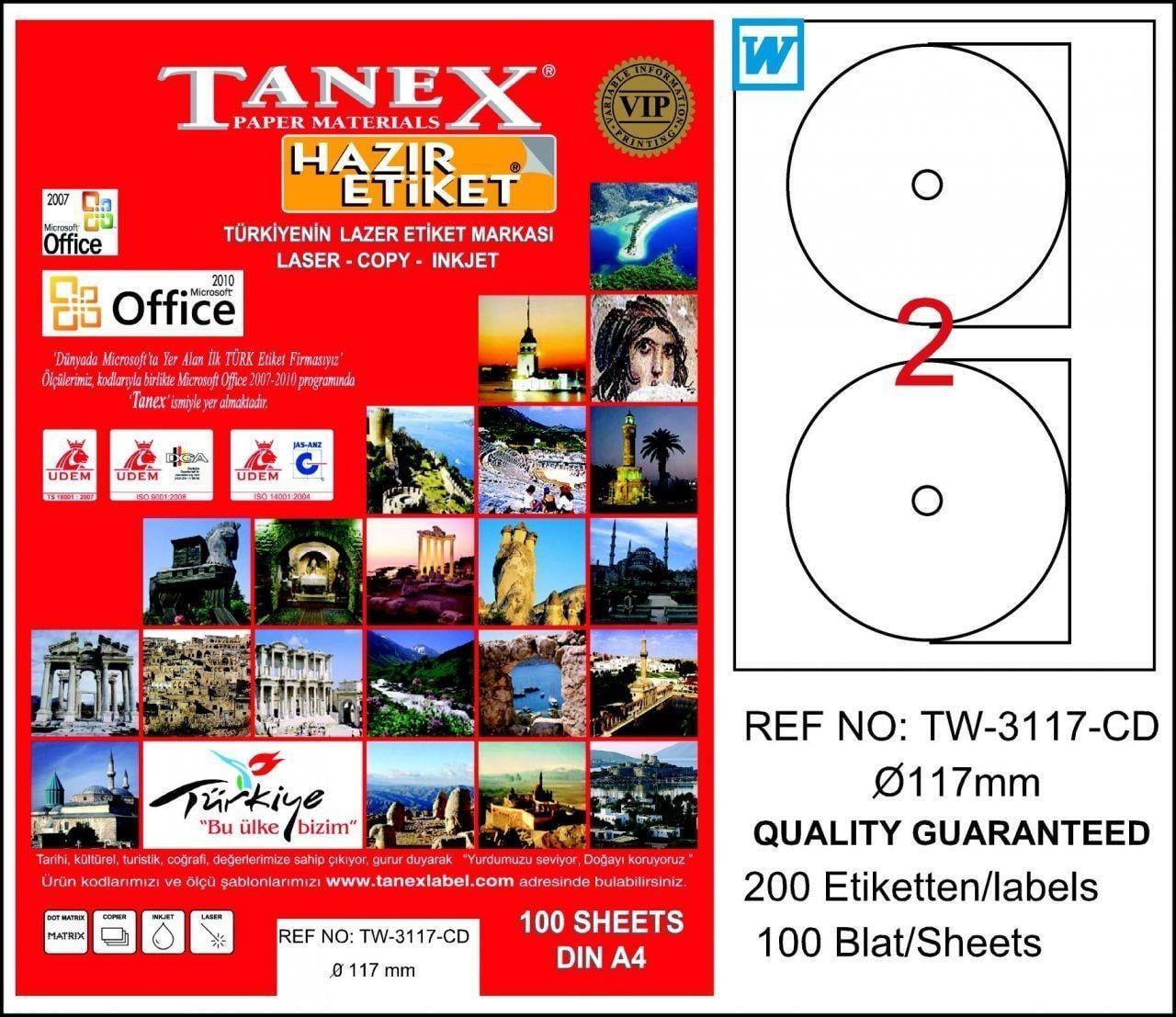 Tanex Bilgisayar Etiketi Tw-3117 CdTanex Bilgisayar Etiketi Tw-3117 Cd - Kirtasiyem.netBilgisayar Etiketleri