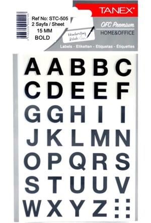 Tanex Stc-505 Harf Etiketi 15Mm Bold 2 Ad.Tanex Stc-505 Harf Etiketi 15Mm Bold 2 Ad. - Kirtasiyem NetStickerlar