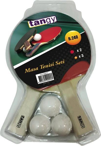 Tangy Masa Tenisi Seti ( İki Raket- Üç Top) R-240Tangy Masa Tenisi Seti ( İki Raket- Üç Top) R-240 - Kirtasiyem.netMasa Tenisi Ürünleri