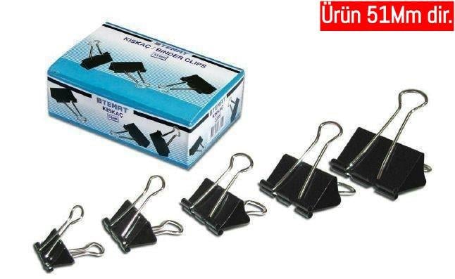 Temat Clips No:51 Mm Dz. *12Temat Clips No:51 Mm Dz. *12 - Kirtasiyem.netAtaşlar Ve Kıskaçlar