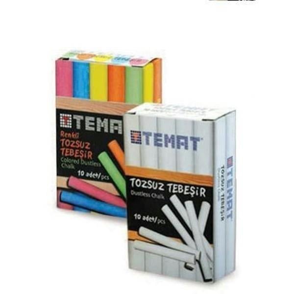 Temat Tebeşir 10.Lu Renkli 40215Temat Tebeşir 10.Lu Renkli 40215 - Kirtasiyem.netTebeşirler Ve Tebeşir Kalemleri