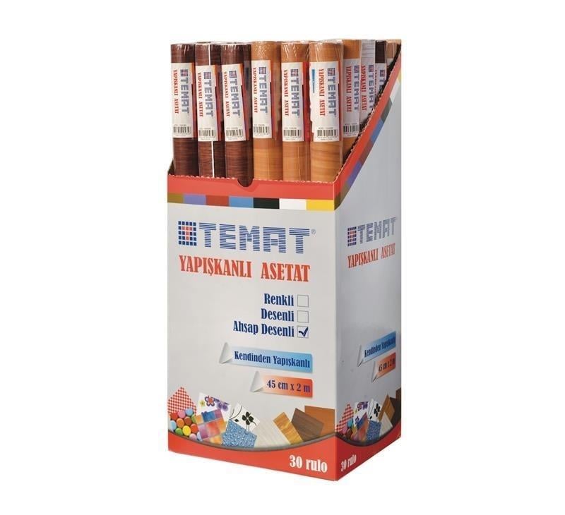 Temat Yapışkanlı Asetat Ahşap&Doğal Desenli 45Cmx2MTemat Yapışkanlı Asetat Ahşap&Doğal Desenli 45Cmx2M - Kirtasiyem.netAsetat Kağıdı