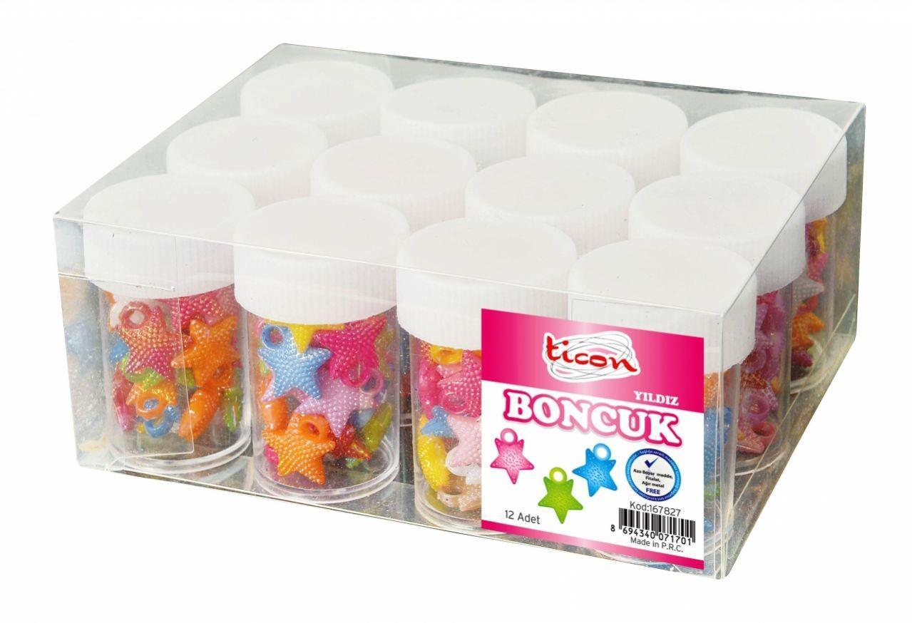 Ticon Boncuk Pastel Yıldız (1 Tüp)Ticon Boncuk Pastel Yıldız (1 Tüp) - Kirtasiyem.netBoncuklar
