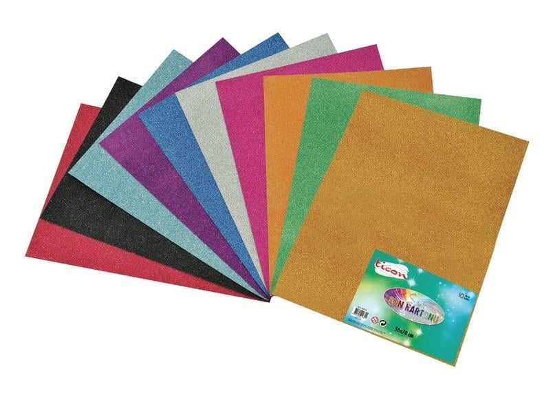 Ticon Fon Kartonu Simli 50X70 Turuncu 10 LuTicon Fon Kartonu Simli 50X70 Turuncu 10 Lu - Kirtasiyem.netSimli Fon Kartonu