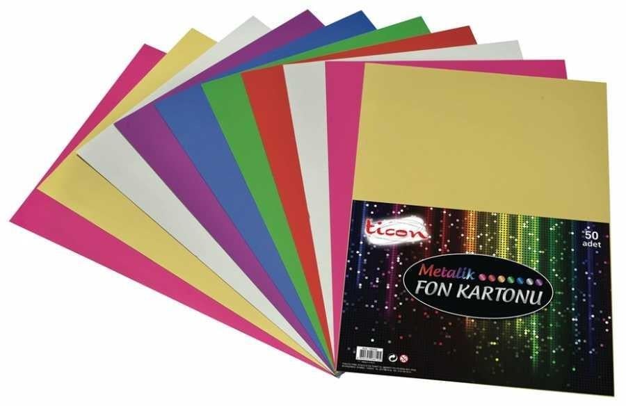 Ticon Metalik Fon Kartonu 50x70  Kırmızı (1 Adet)Ticon Metalik Fon Kartonu 50X70  Kırmızı (1 Adet) - Kirtasiyem.netMetalik Karton